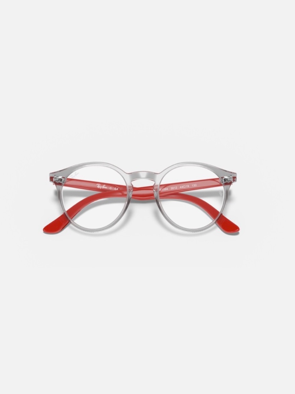Ray-Ban Junior RY1594 3812 Kids Eyeglasses Clear Red Frame 44-19-130 Mint